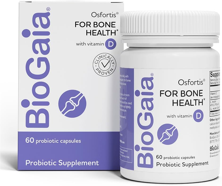 BioGaia Osfortis, Women’s Probiotic for Strong Bones, Immune Balance & GI Wellness, Contains L. reuteri 6475, 60 Capsules - görsel 1