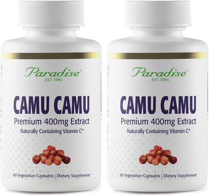 Paradise Herbs Organic Camu Camu Extract, 400 mg, 60 Capsules