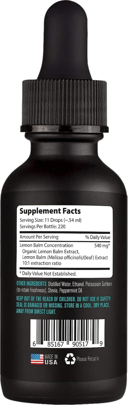 Lyfetrition Organic Lemon Balm 540 mg Liquid Extract, 118 ml (220 Servings)