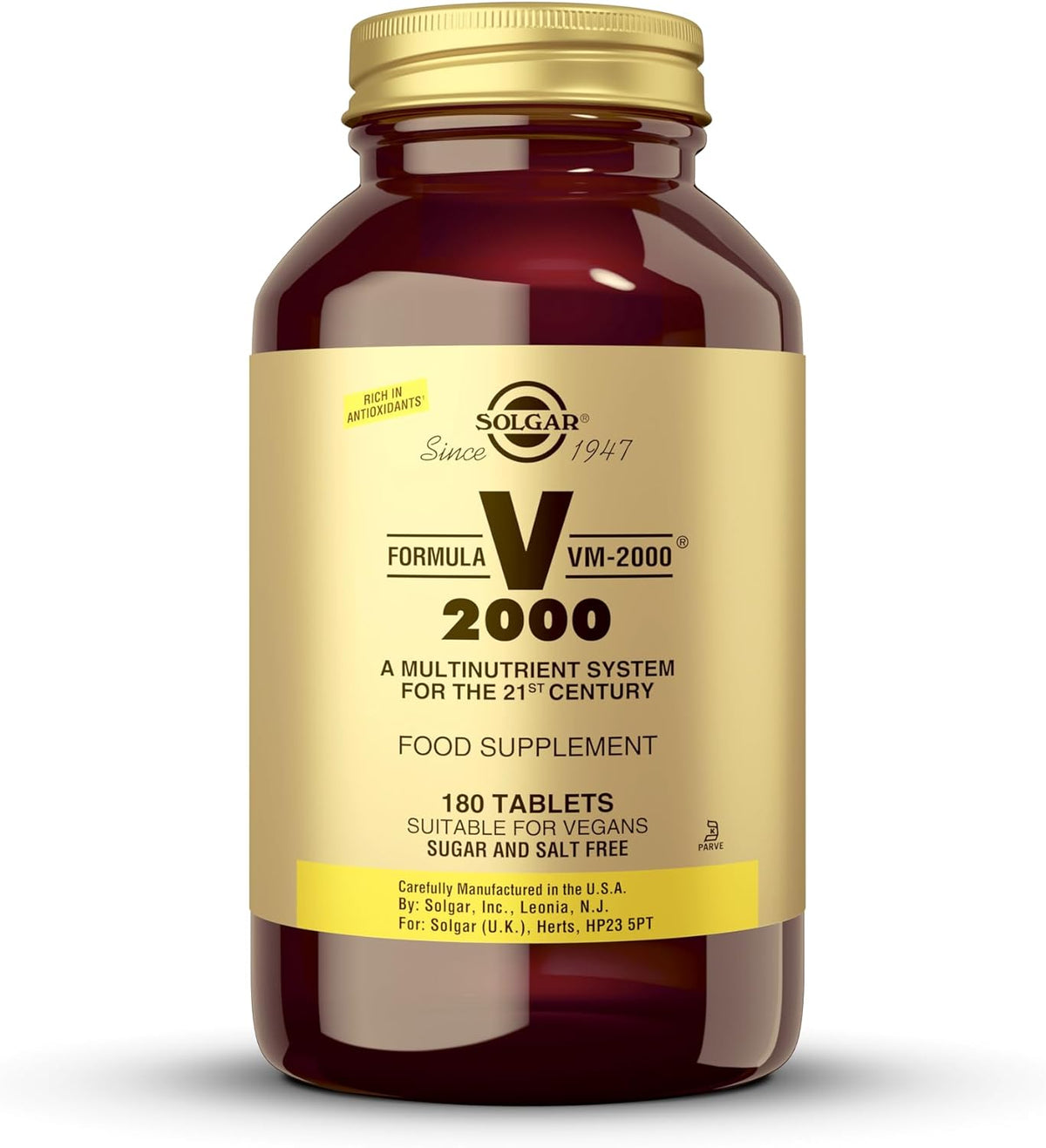 Solgar Formula VM-2000 Multinutrient System - 180 Tablets - görsel 1