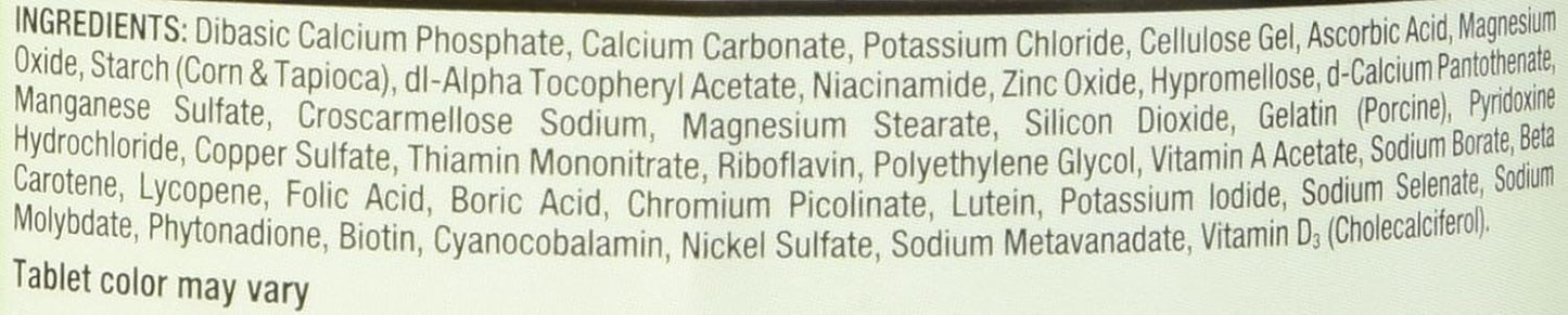 Kirkland Signature Adult 50+ Multi Vitamins & Minerals, 400 Tablets (5 Pack) - görsel 3