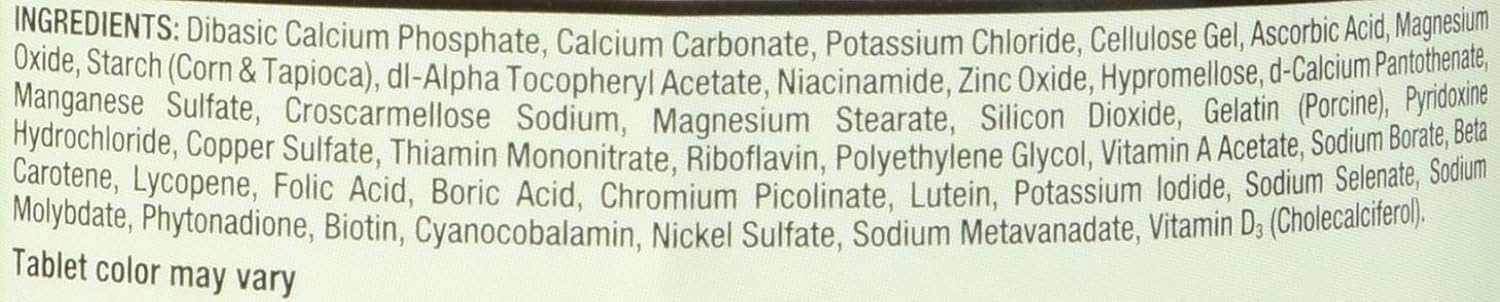 Kirkland Signature Adult 50+ Multi Vitamins & Minerals, 400 Tablets (5 Pack) - görsel 3