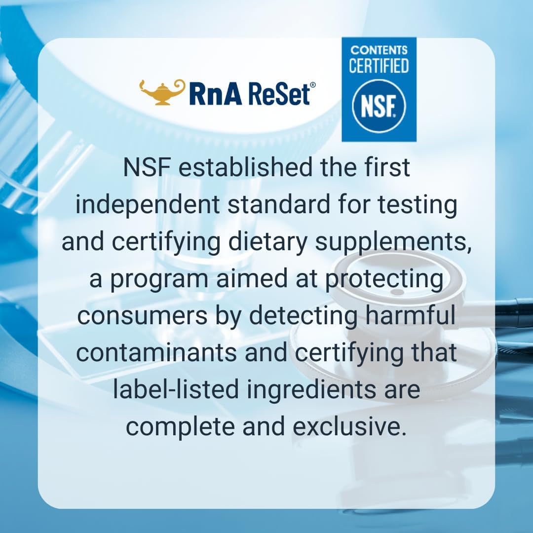 RnA ReSet ReAline – Methylated B Complex with Taurine & Methionine, Active B Vitamins (60 Capsules) NSF Certified - görsel 4