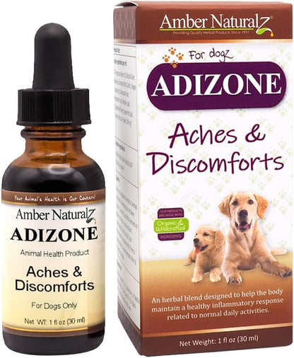 Amber NaturalZ Adizone Herbal Supplement for Dogs, 118 ml