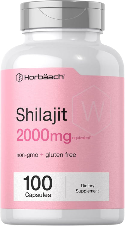 Horbaach Shilajit for Women | 100 Capsules | with Fulvic Acid | Non-GM & Gluten-Free Supplement – Image 1
