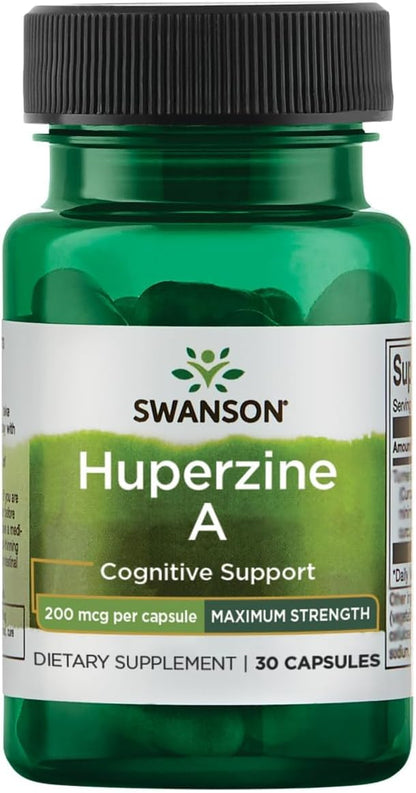 Swanson Maximum-Strength Huperzine A 200 mcg 30 Capsules