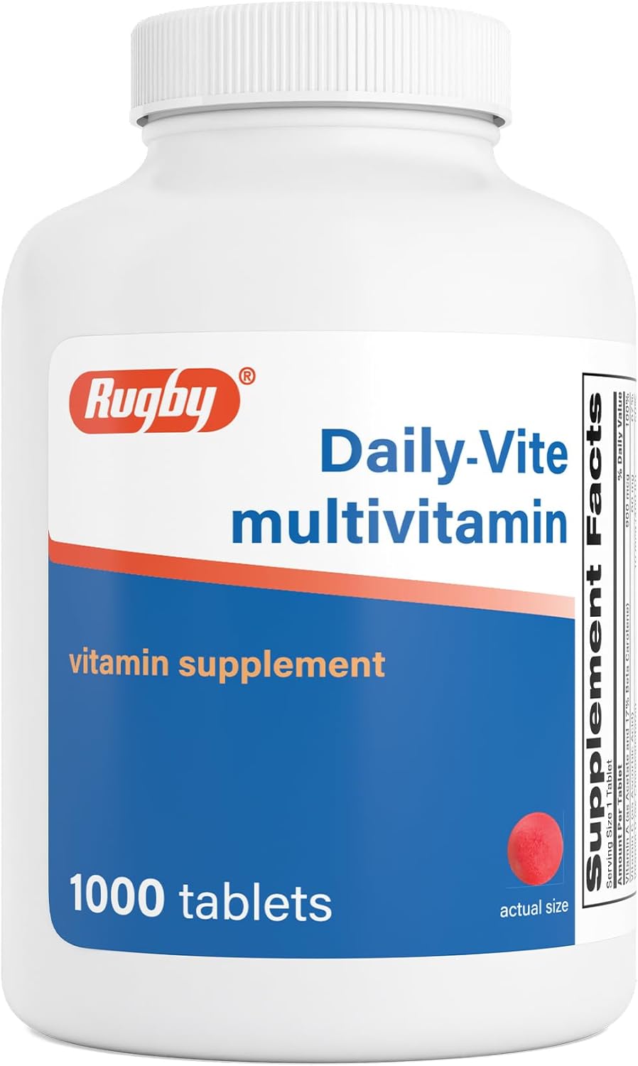 Rugby Daily-Vite Multivitamin Tablets - 1000 Count - görsel 1