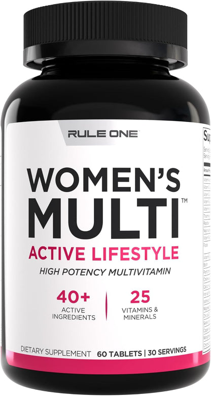 Rule 1 Proteins Women's Multi, 60 Tablets, 30-Day Supply | Women's Daily Multivitamin with Essential Minerals, Superfoods and Botanical Extracts for Active Lifestyles and Wellness Support