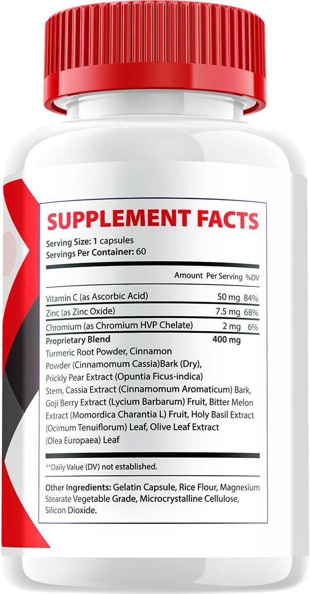Gluco Health Plus Capsules – Sugar Optimiser Advanced Supplement (5-Pack, 300 Capsules) - görsel 2