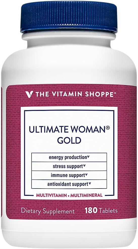 The Vitamin Shoppe Ultimate Woman’s Gold Multivitamin with Iron, B Vitamins & Vitamin D3 - 90 Tablets (2-Month Supply) - görsel 5
