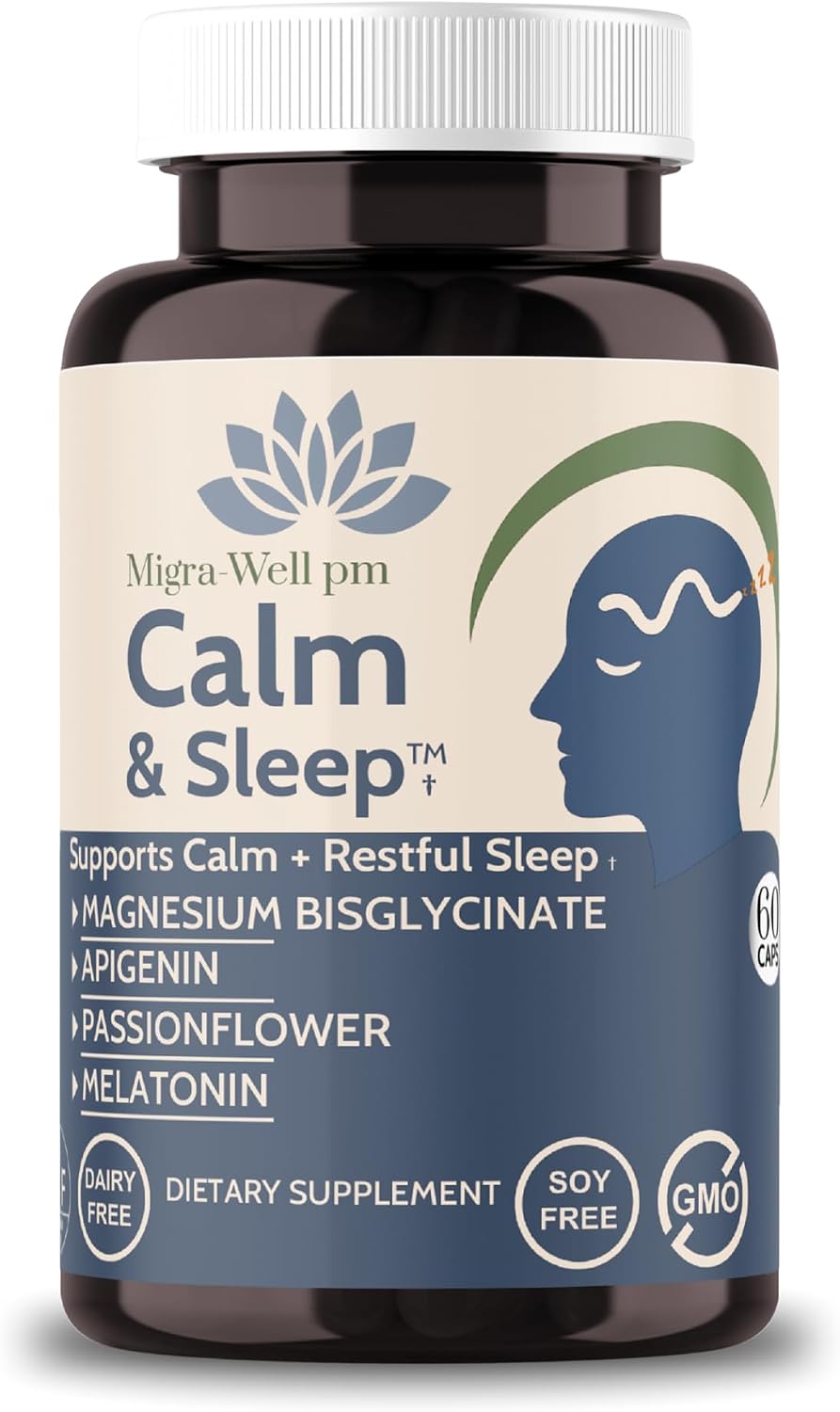 Calm & Sleep: Sleep Aid for Adults – – Faster sleep onset: The low-dose melatonin (3 mg) gently signals your body – Image 1