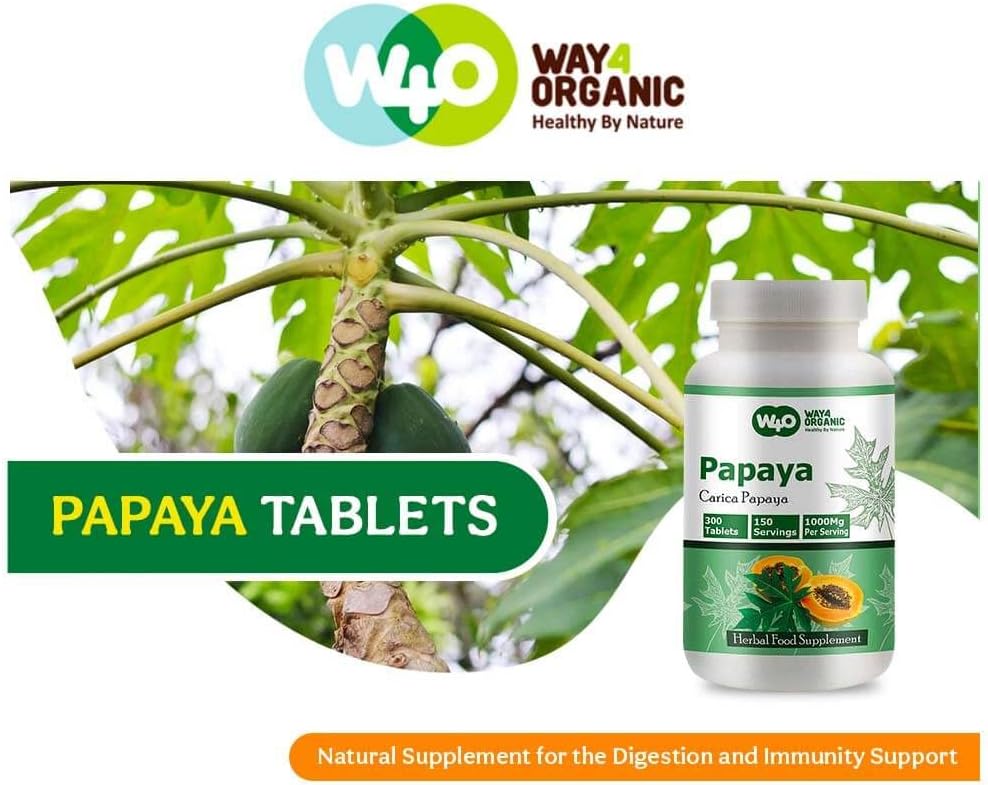 Papaya Leaf Extract Tablets 1000mg – 300 Tablets – Immune & Digestive Support - görsel 5
