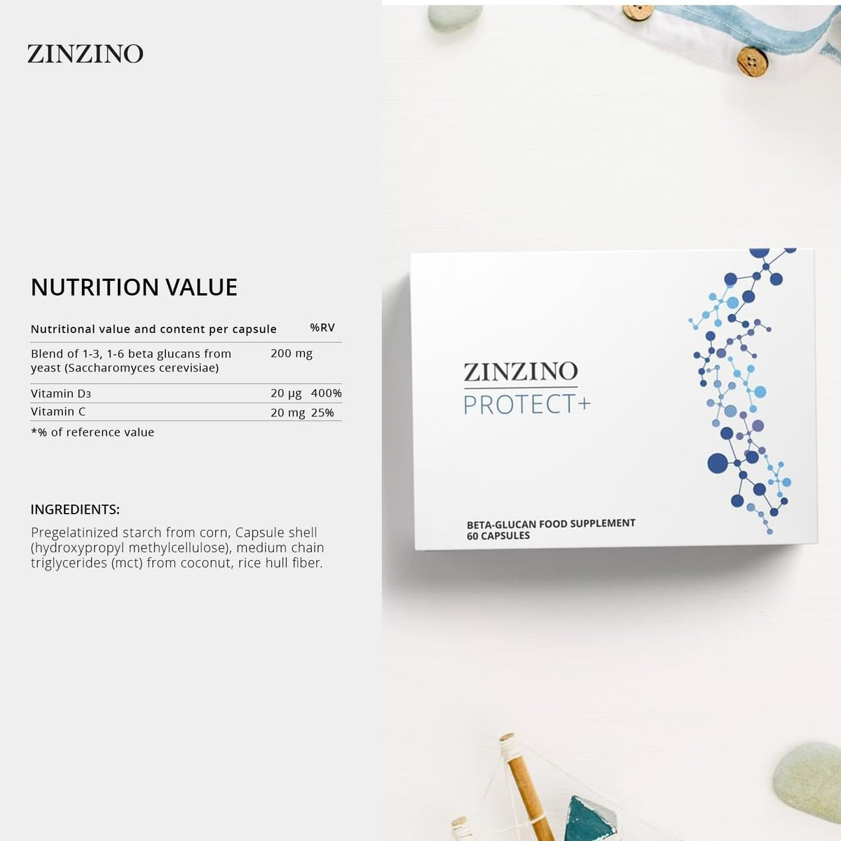 Zinzino Protect+ Immune Support Supplement – Vitamin C contributes to normal immune function and protects cells – Image 2