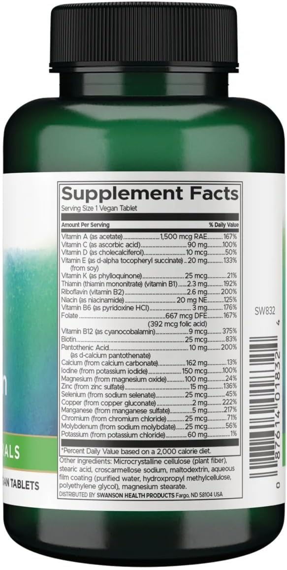 Swanson Century Formula Multivitamin Without Iron, 130 Tablets (2-Pack) - görsel 2