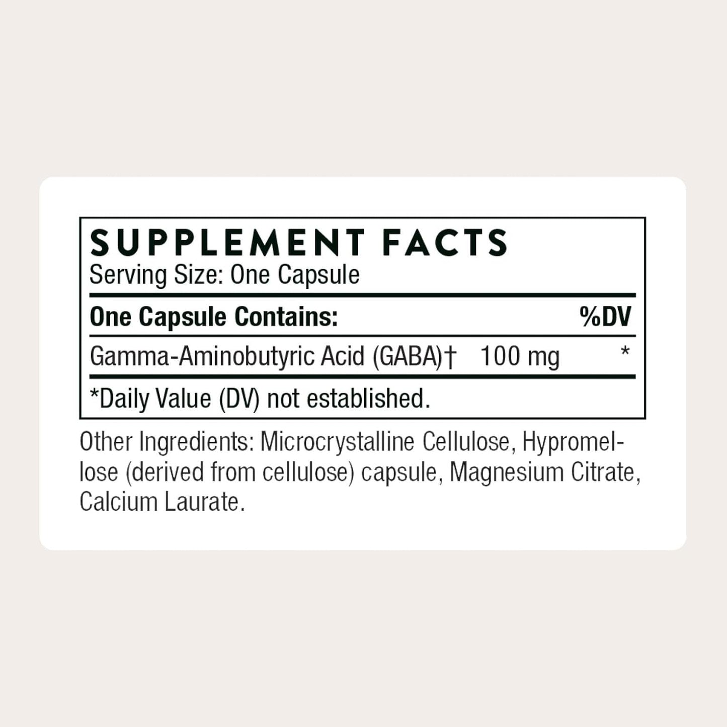 THORNE PharmaGABA-100 - Natural GABA Supplement - 100 mg - 60 Capsules - görsel 2
