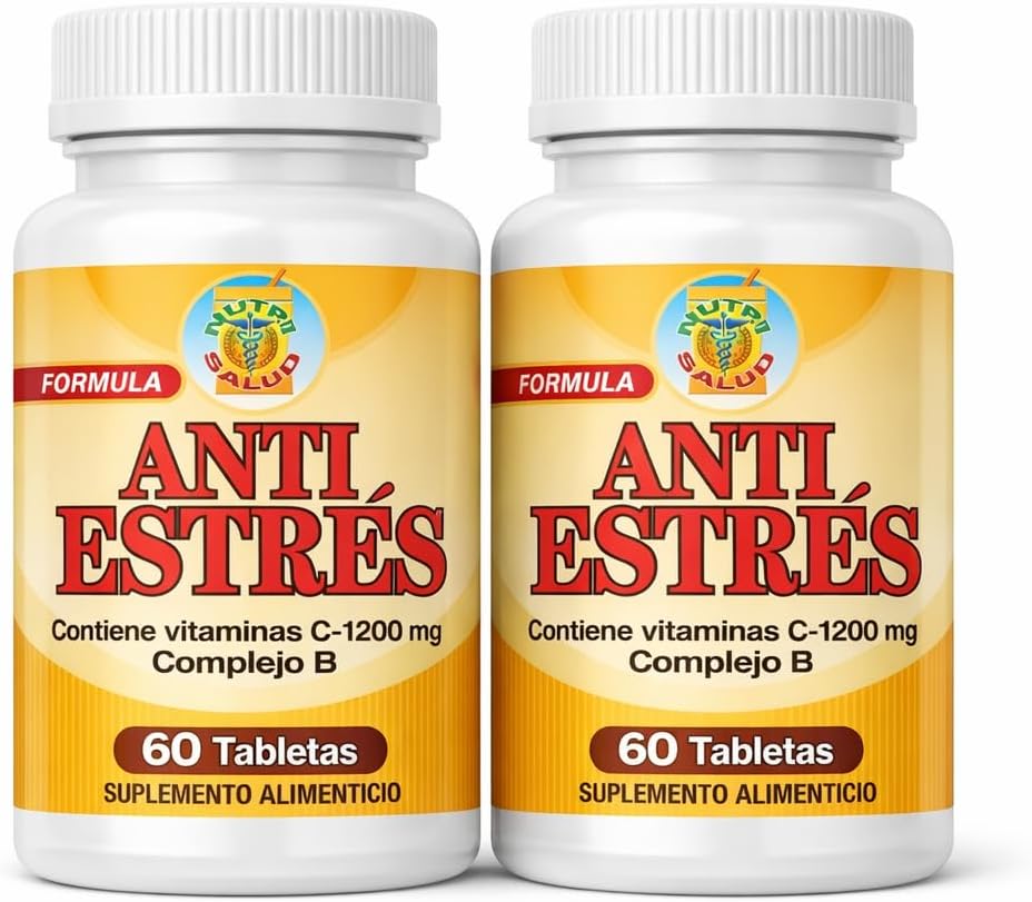 Nutrisalud Anti-Stress Natural Formula - B-Complex Stress Support, 2 Bottles (4 Month Supply) - görsel 1