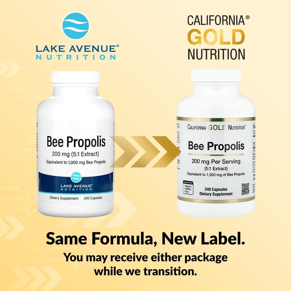 Lake Avenue Bee Propolis, 1,000 mg, 240 Capsules (Vegetarian) - görsel 3