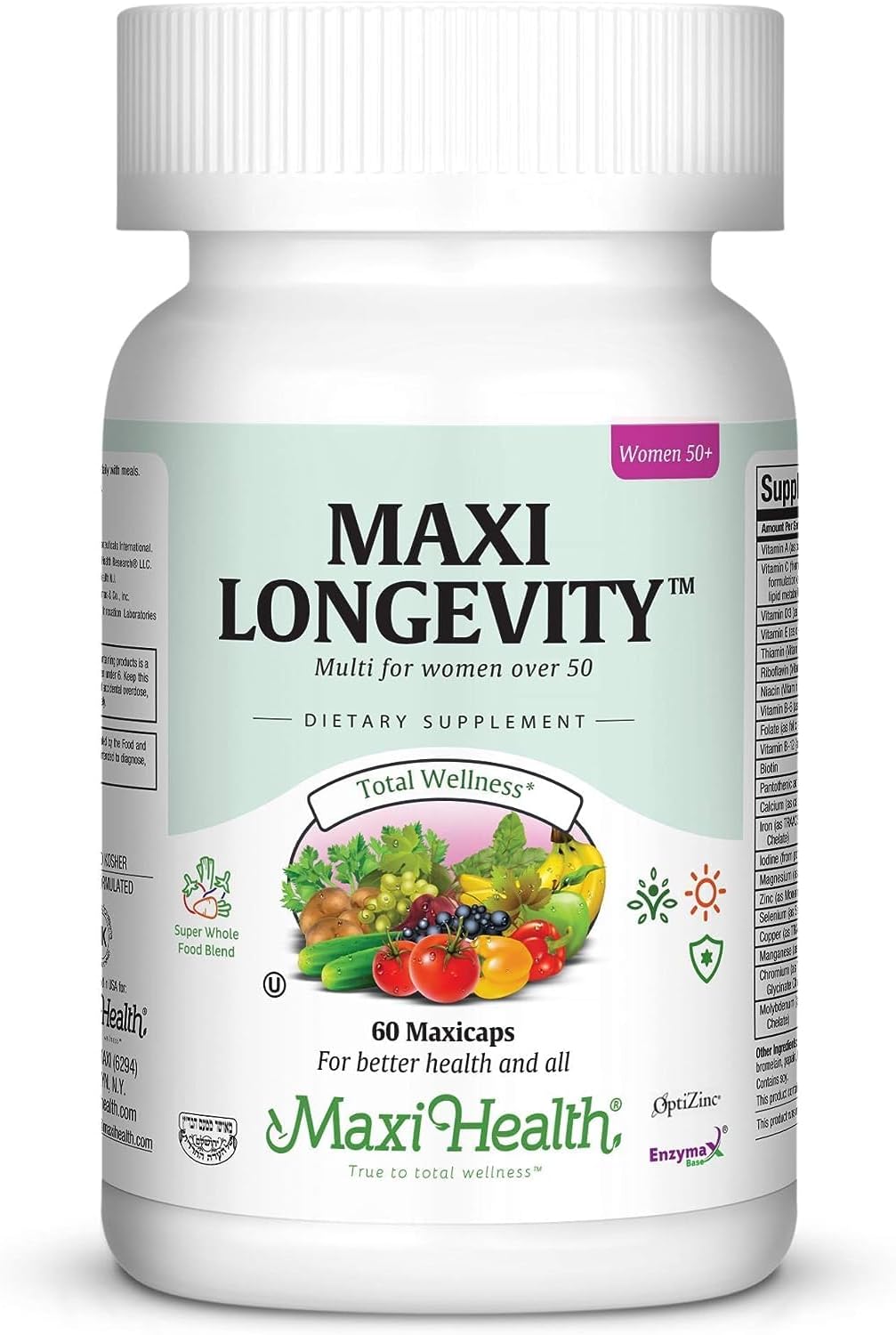 Women's Multivitamin 50 Plus – Daily Multivitamin for Women Over 50 with Vitamin B12, A, D, C, Zinc, Magnesium & More – Energy, Immune & Heart Support – Non-GMO – 60 Capsules - görsel 1