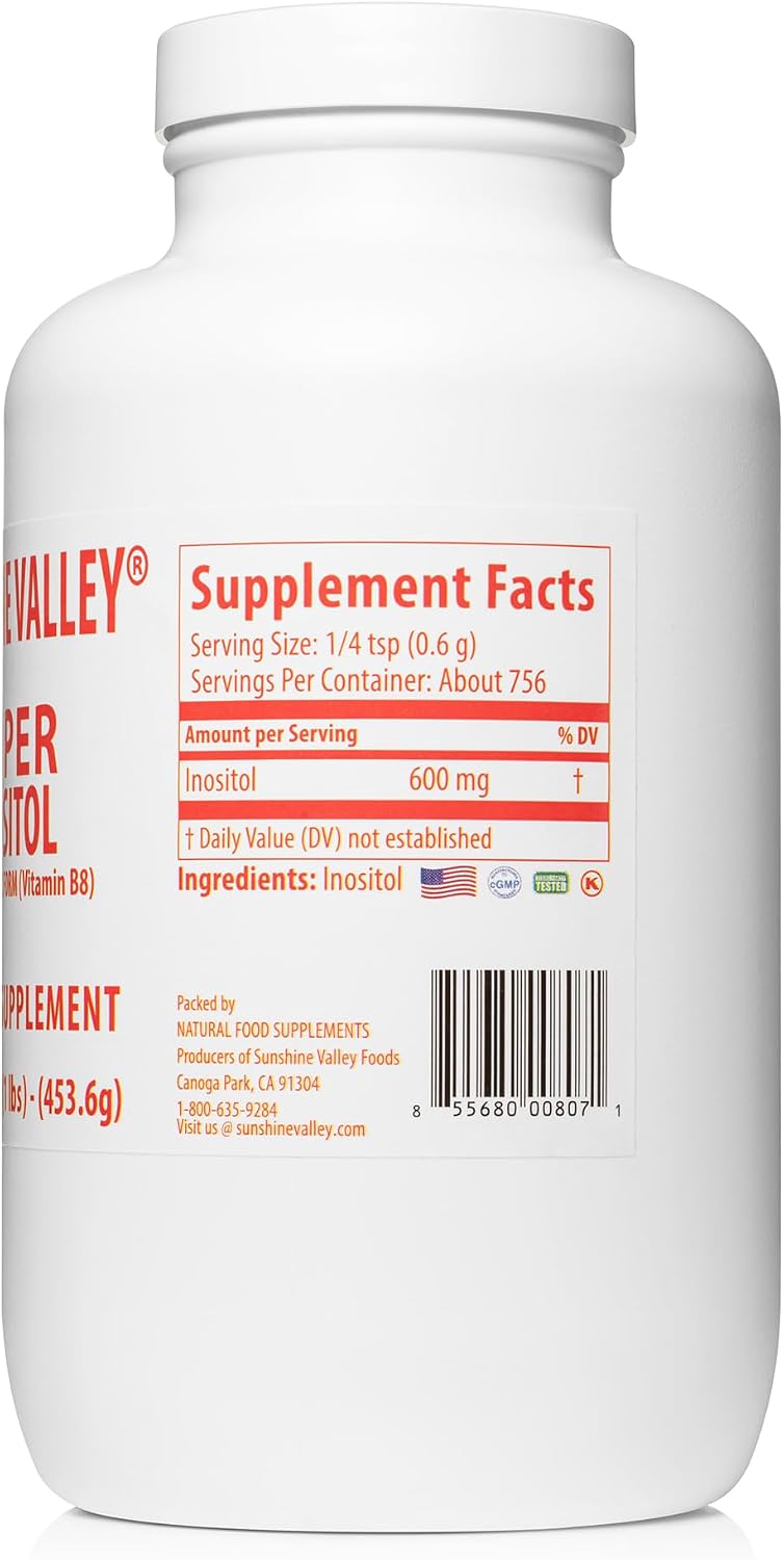 Sunshine Valley Super Inositol Powder - Unflavoured, 16 oz - görsel 2