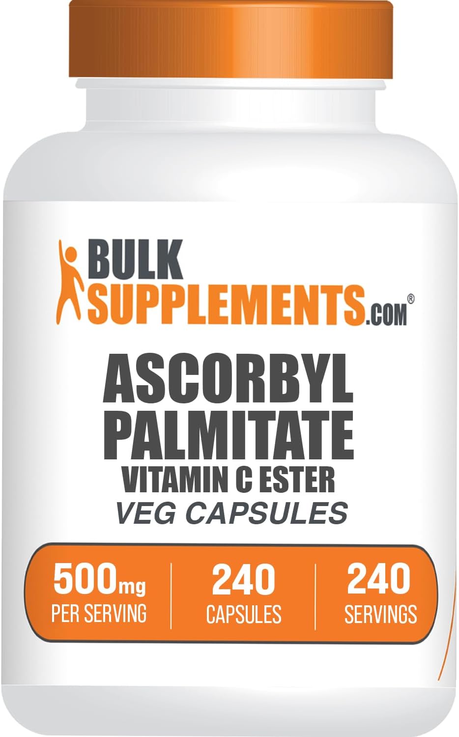 Ascorbyl Palmitate Capsules - Vitamin C Ester, 500mg per Serving (200mg Vitamin C), 240 Capsules - görsel 1
