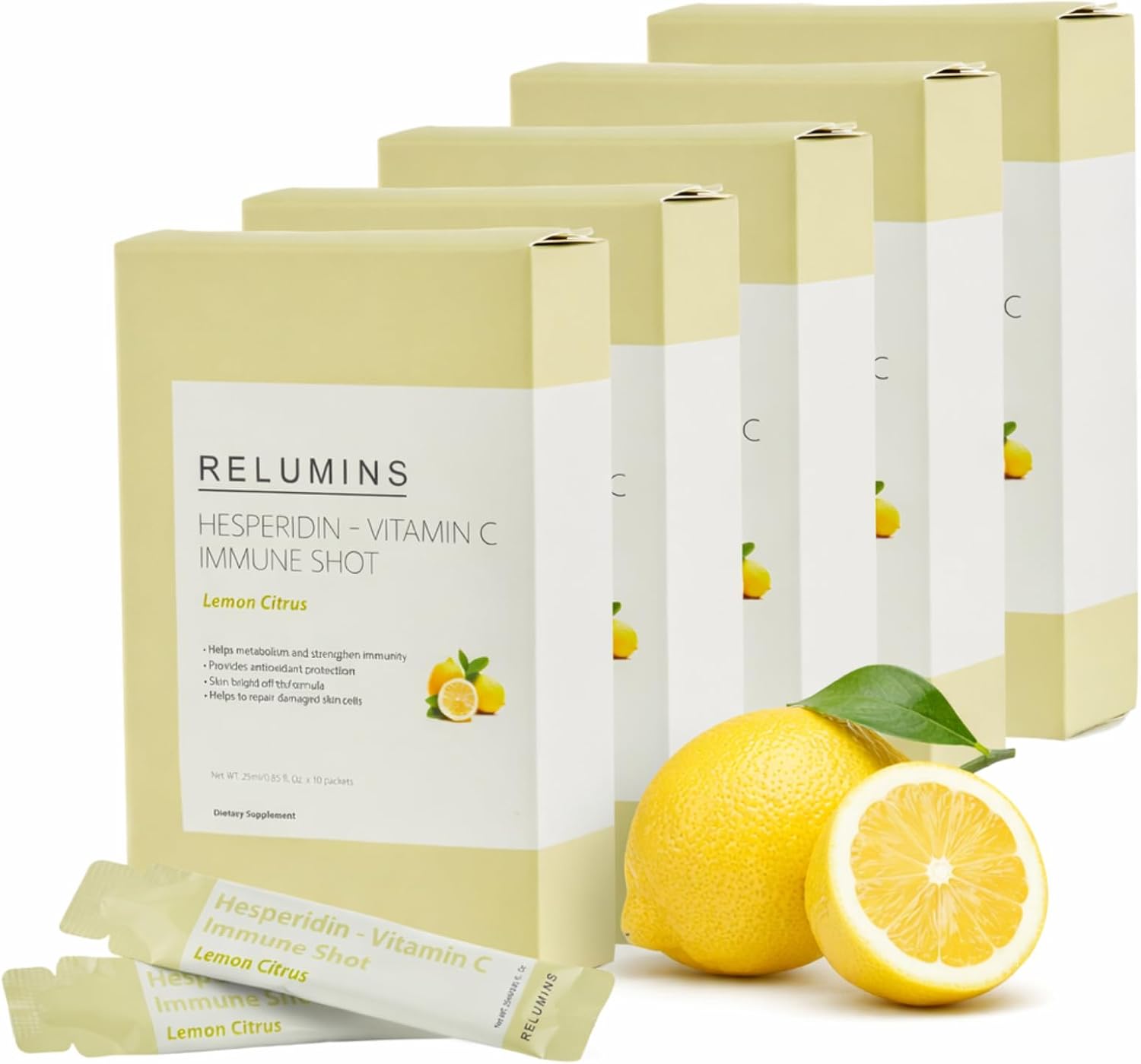 Relumins Vitamin C Shots with Hesperidin & Bioflavonoids – 10 Sachets (25ml Each) - görsel 9