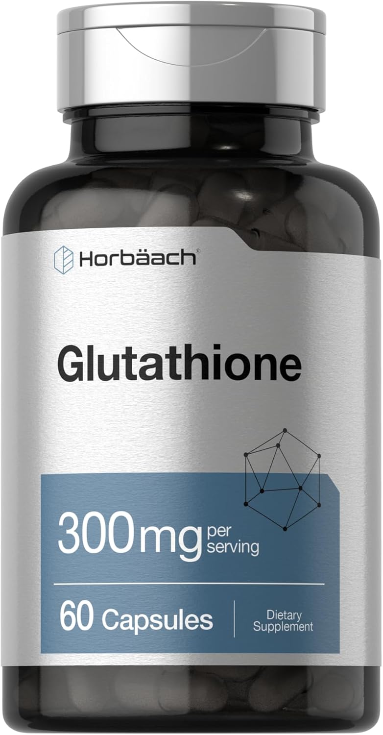 Horbäach Glutathione 300mg | 60 Capsules | Reduced Form | Non-GMO & Gluten-free Food Supplement - görsel 1