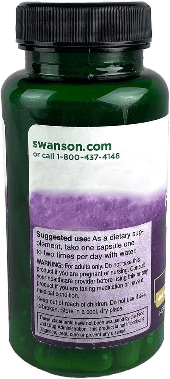 Swanson Catuaba Bark - Herbal Supplement for Endurance & Stamina - 60 Capsules, 465 mg - görsel 3