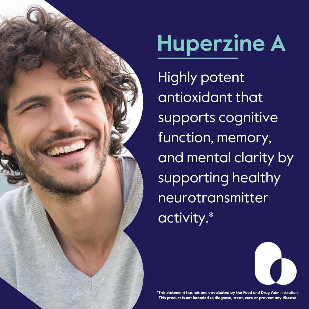 BESTVITE Huperzine A 400mcg (120 Vegetarian Capsules) – No Stearates – Vegan – Non-GMO – Gluten-free - görsel 3
