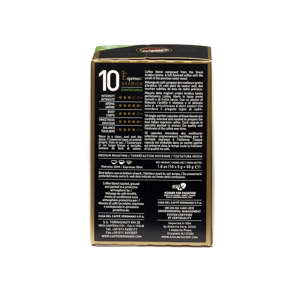 Caffè Vergnano 1882 Arabica Capsules Compatible with Original Line Nespresso Machines – 60 Capsules (6 Packs of 10) - görsel 4
