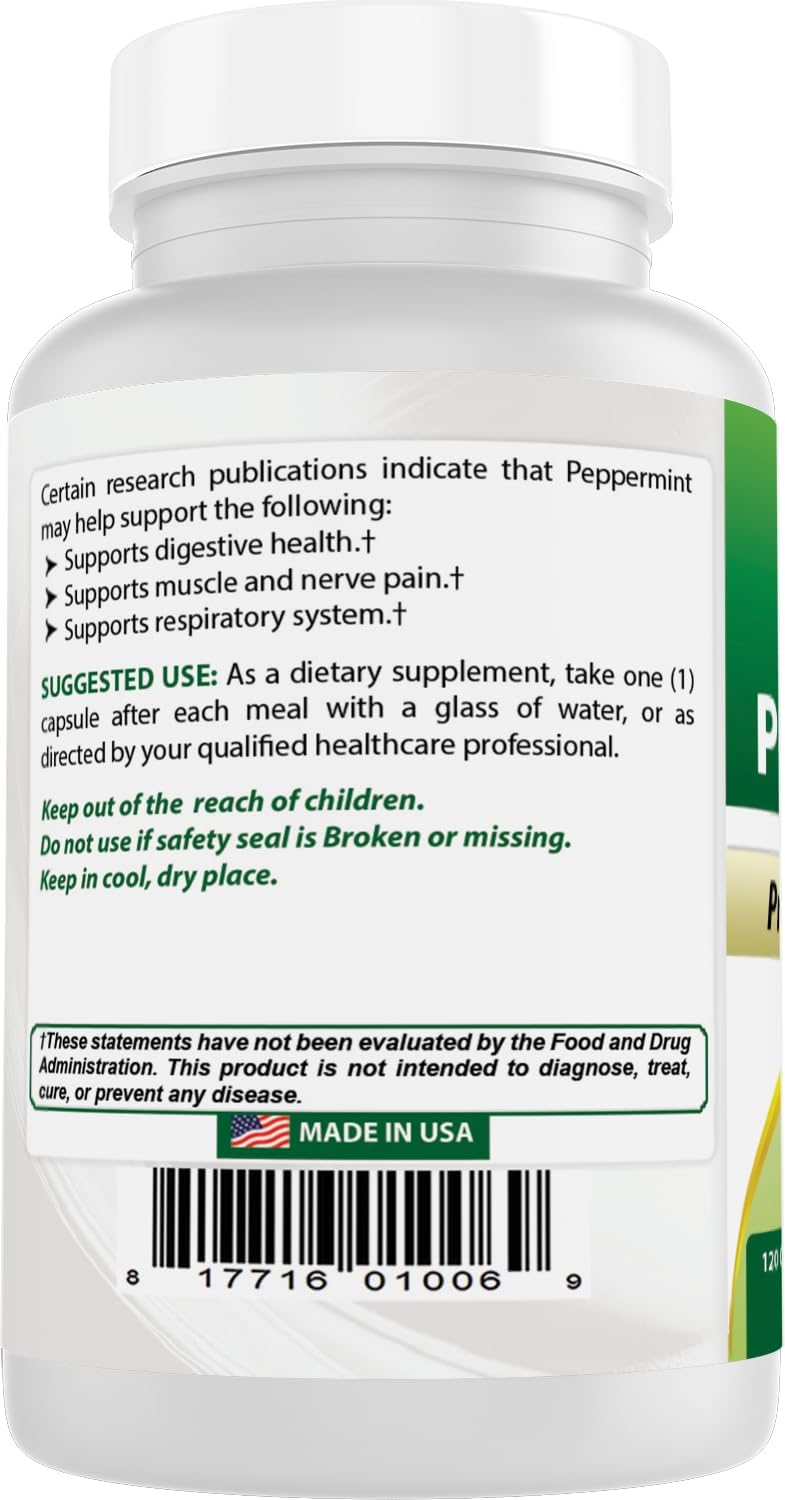 Best Naturals Peppermint Oil 250 mg - 120 Capsules (Pack of 2) - görsel 7