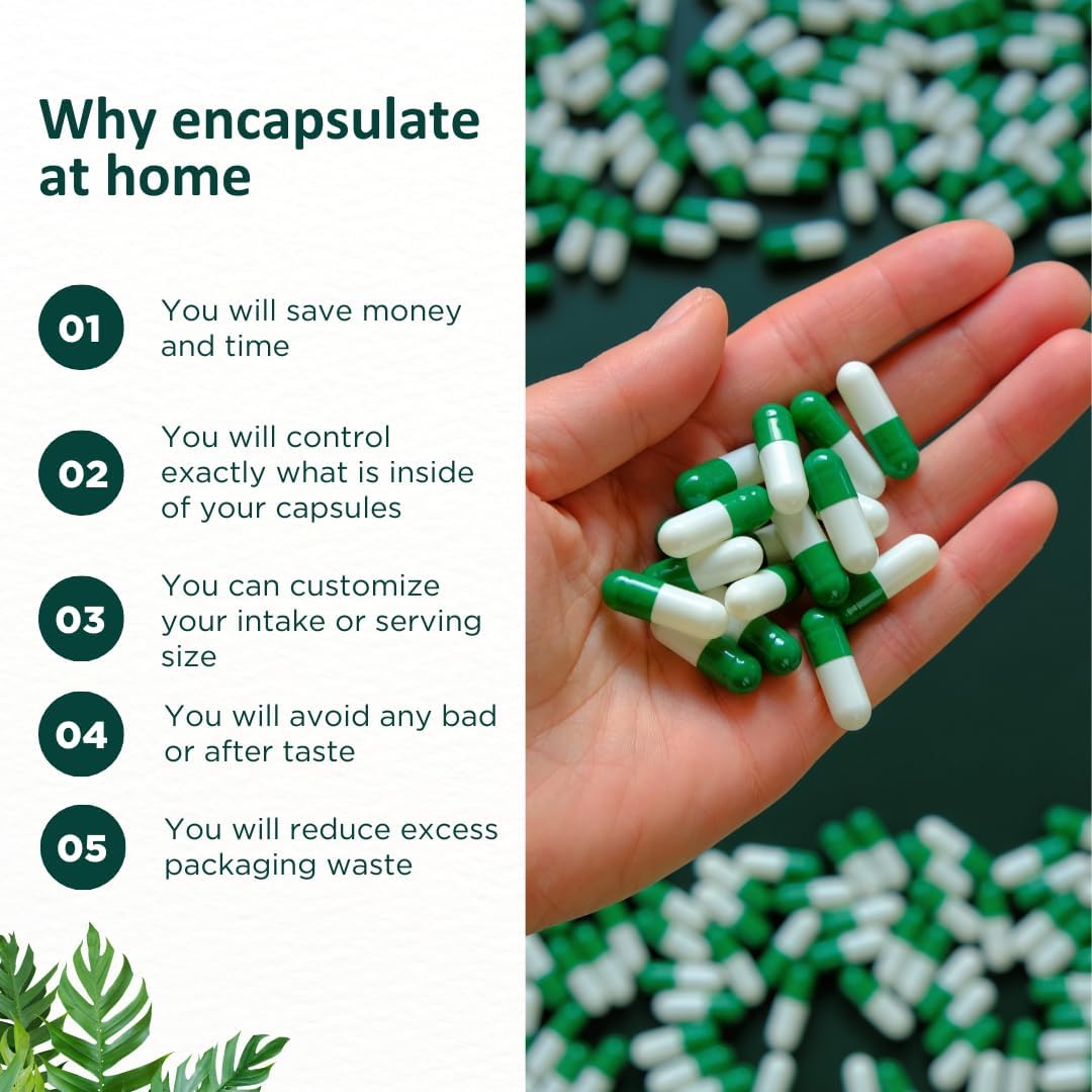 Clear Size 3 Empty Capsules - 500 Count Vegan Empty Capsules - görsel 3