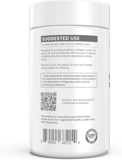 Renue By Science NMN Supplement – 240 Chewable Vegetarian Tablets, 250mg Nicotinamide Mononucleotide per Serving, Lemon Flavour