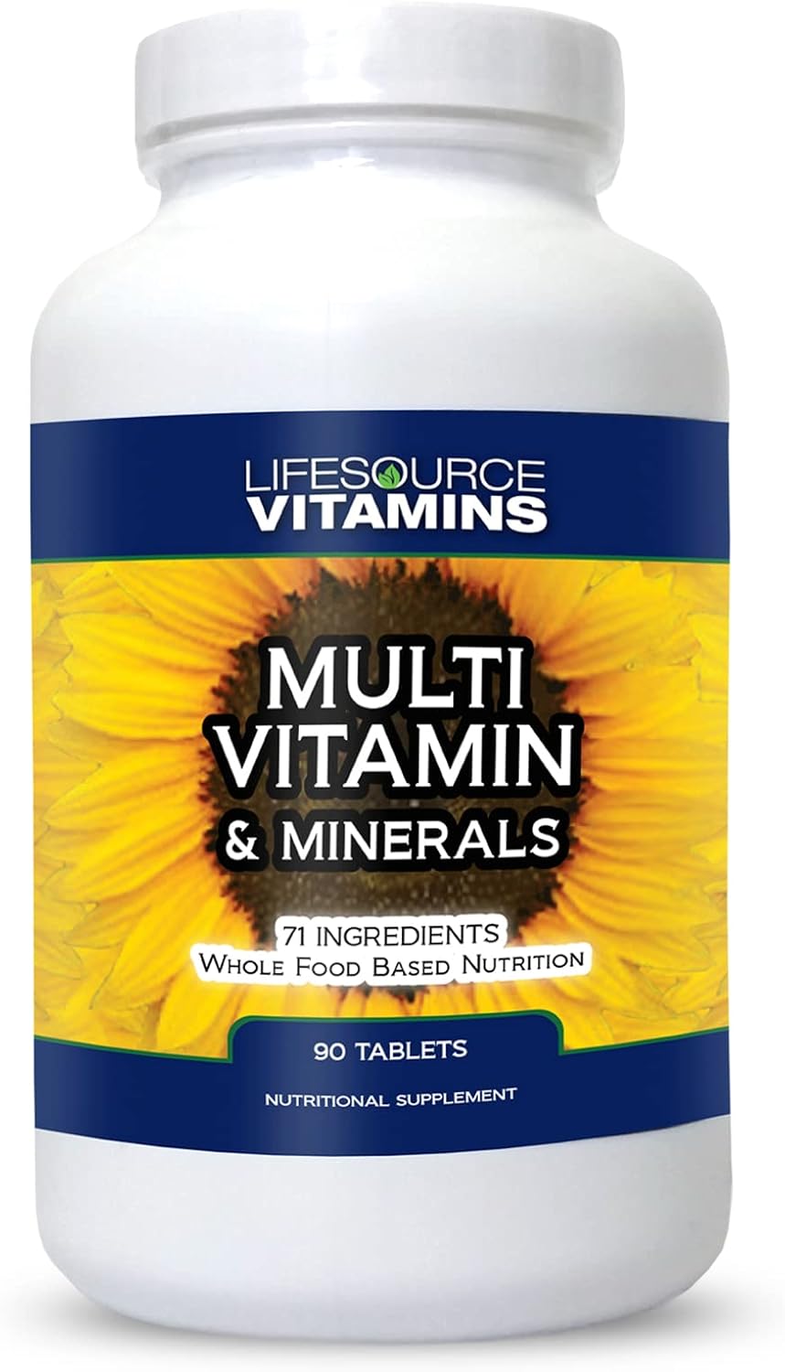 LifeSource Whole Food Multivitamin – 71 Ingredients, Probiotics, 90 Tablets - görsel 1