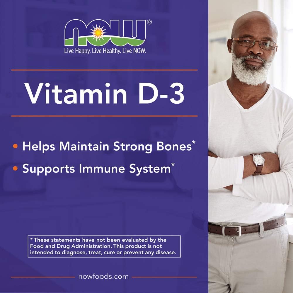 NOW Foods Vitamin D3 5,000 IU, 240 Softgels (Pack of 2) - görsel 5