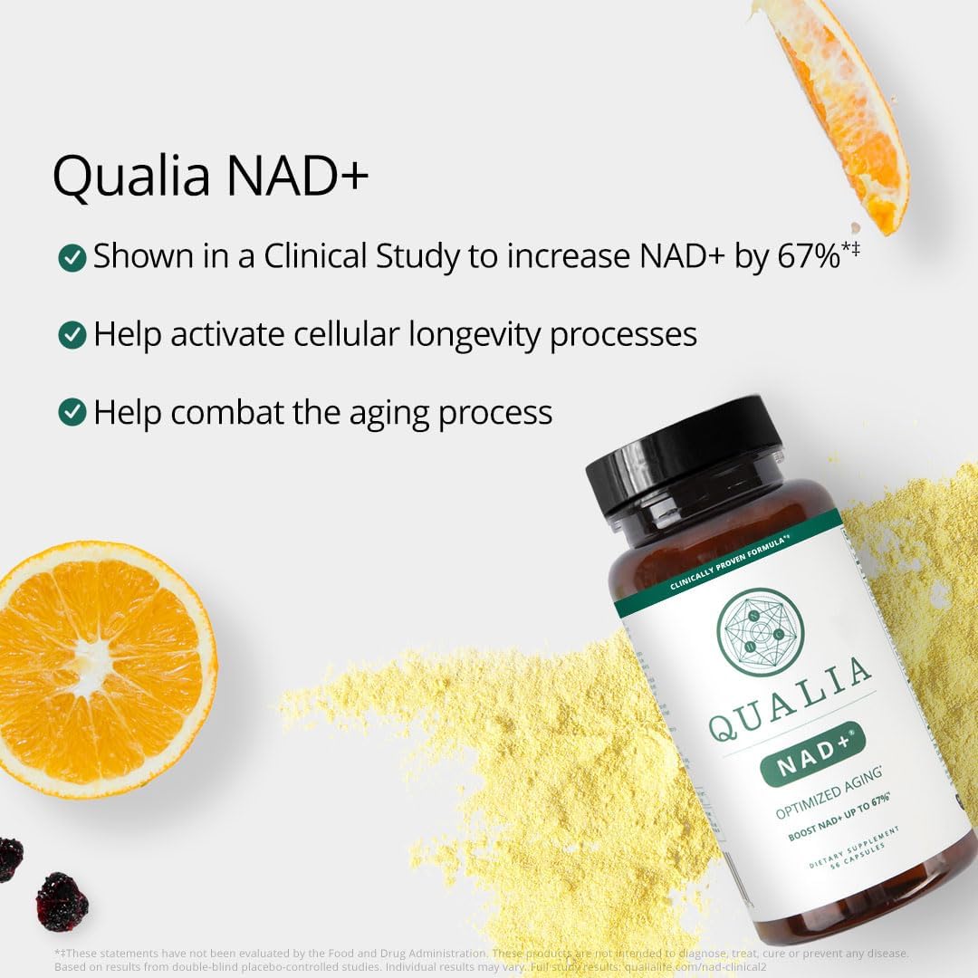 Qualia NAD+ Supplement – Nicotinamide Riboside, Niacin and Niacinamide (3-Month Supply) - görsel 4