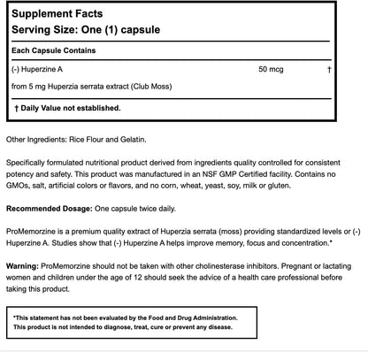 PROGENA - ProMemorzine - Memory Support Complex (60 Capsules)