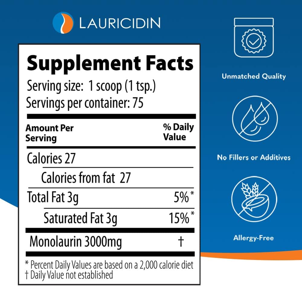 Lauricidin – The Original Monolaurin Supplement (3000mg per Serving, 227g) - görsel 3