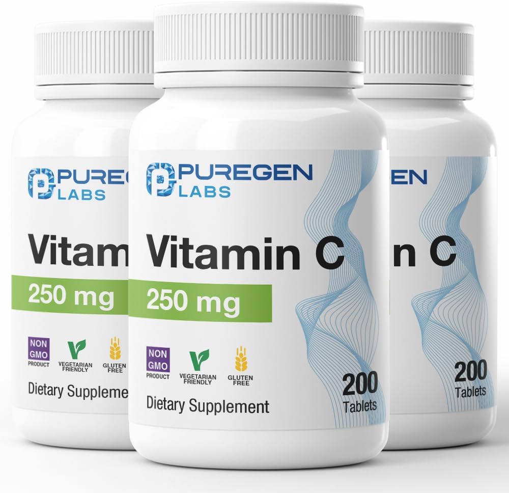 Puregen Labs Vitamin C 250 mg – 600 Tablets (3 Pack) - görsel 1