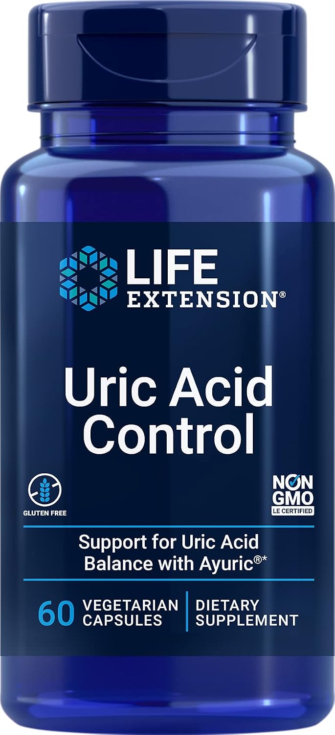 Life Extension Uric Acid Control, 60 Vegetarian Capsules - görsel 1