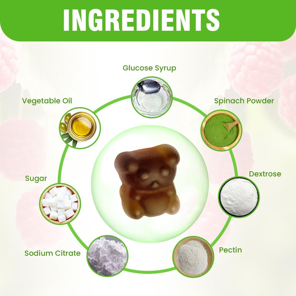 Safrel Irish Sea Moss Gummies 3000mg with Bladderwrack and Burdock Root, Thyroid Energy and Immune Support, Vegan Raspberry Flavour, 60 Gummies - görsel 4
