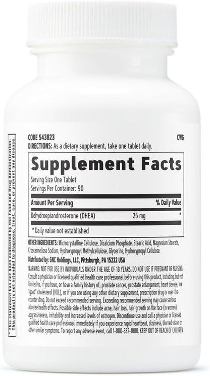 GNC DHEA 25mg | 90 Tablets