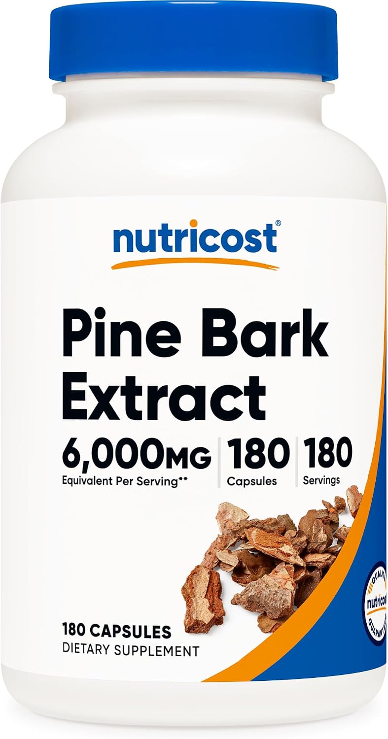 Nutricost Pine Bark Extract - 180 Capsules (300 mg per Serving, 95% Proanthocyanidins) - görsel 1