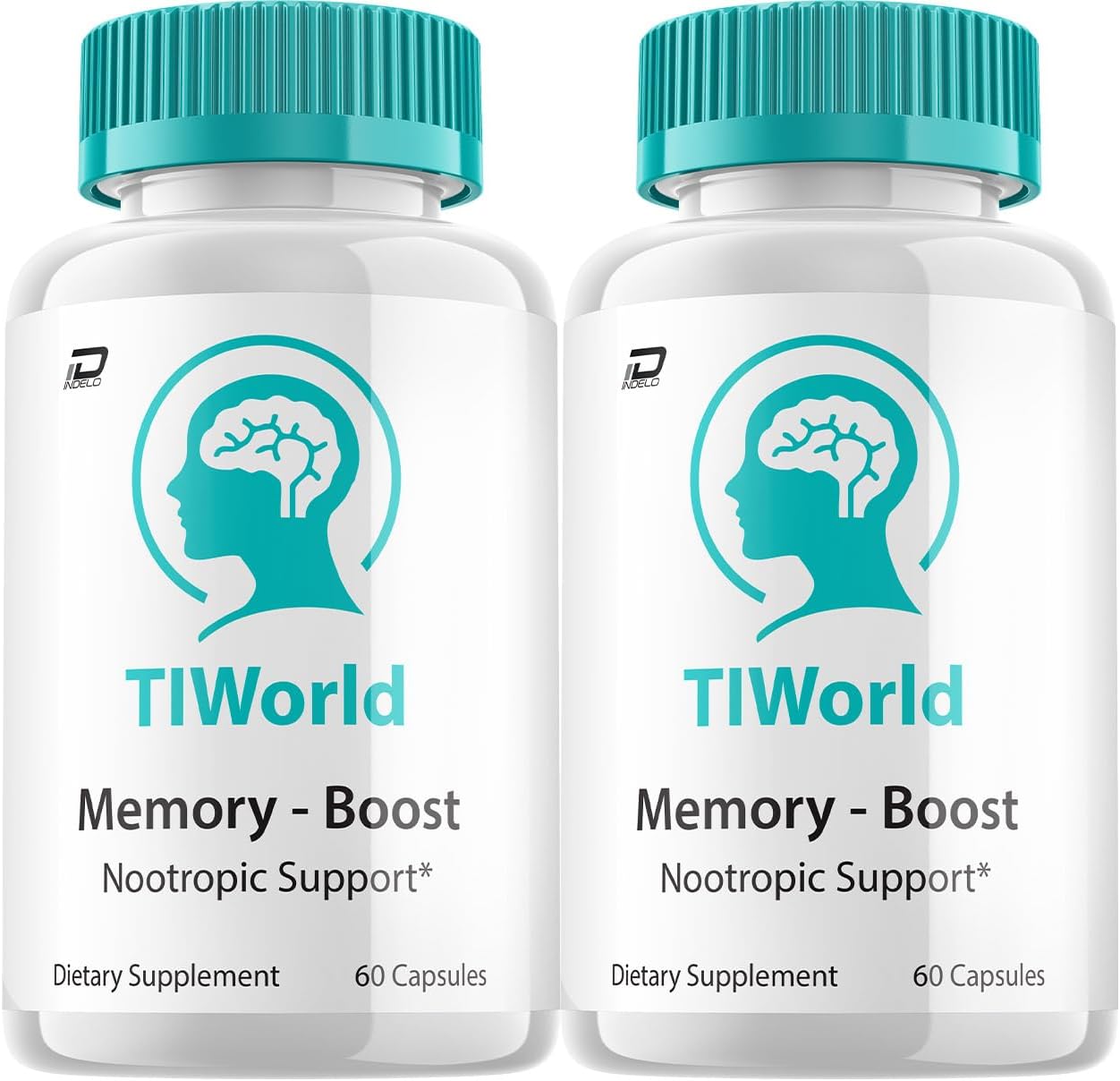 Tiworld Brain Supplement Capsules – All-Natural Maximum Strength Focus Capsules (2 Pack, 120 Capsules) - görsel 1