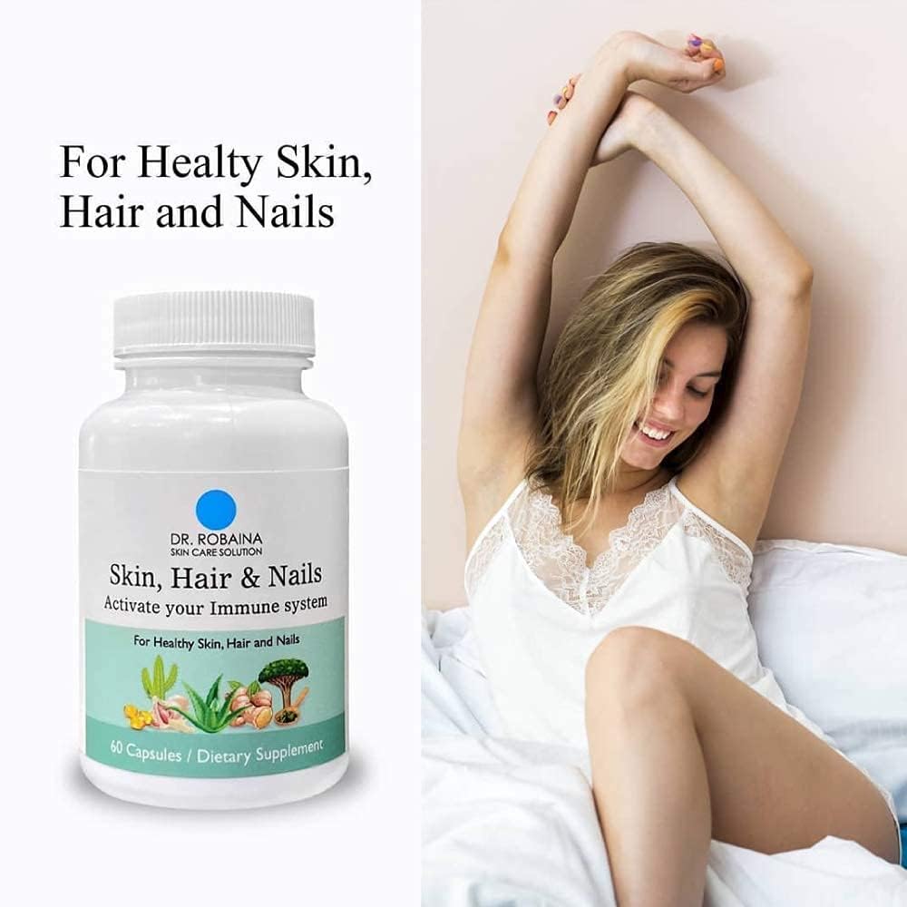 Dr. Robaina Skin Care Solution - Skin, Hair & Nails Capsules - Immune Support - 60 Capsules - görsel 3