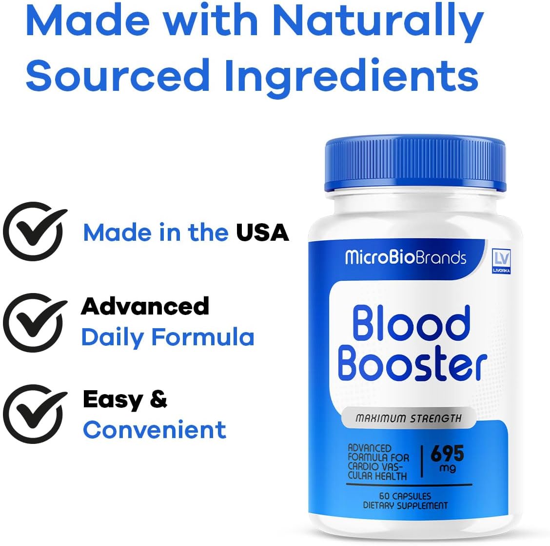 Microbio Capsules - Official Micro Bio Advanced Supplement Pills Blood Health Support Formula, All Natural Microbio for Overall Health & Wellbeing Reviews, 60 Capsules for 1 Month - görsel 5