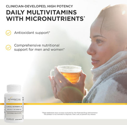 Integrative Therapeutics Clinical Nutrients HP - Daily Multivitamin with Antioxidant Support, No Added Iron - 60 Tablets – Image 2