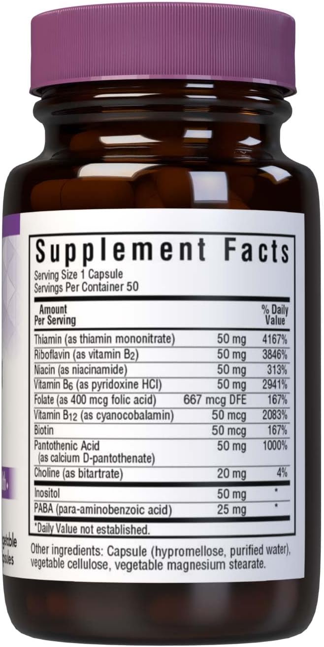 Bluebonnet Nutrition B Complex 50 Vegetable Capsules - görsel 2