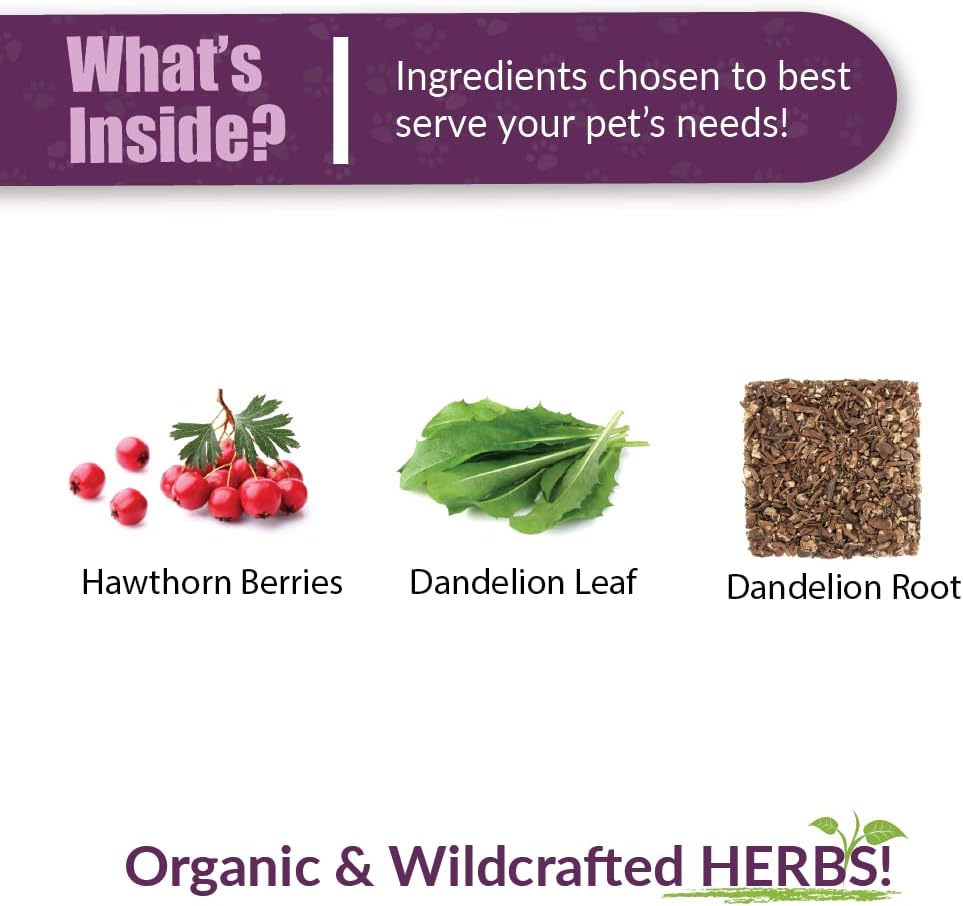 Amber NaturalZ Hawthorn & Dandelion Herbal Supplement for Pets - görsel 3