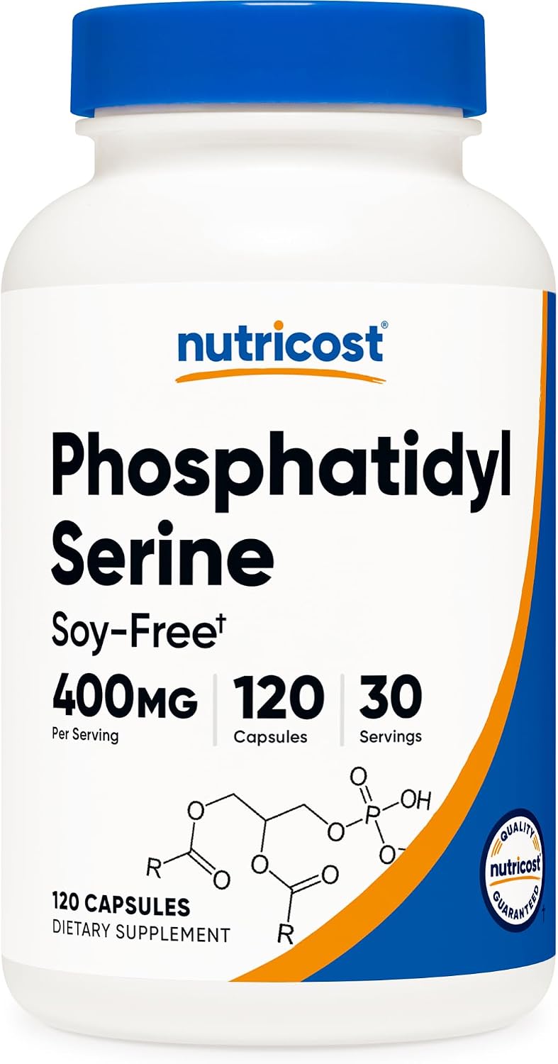 Nutricost Phosphatidylserine 400mg, 120 Capsules – Soya Free, Vegetarian Friendly, Non-GMO, Gluten-free - görsel 1