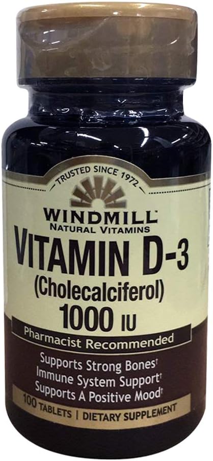 Windmill Vitamin D3 1000 IU - 100 Tablets (Pack of 2) - görsel 1